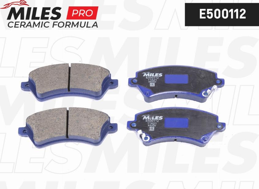 Miles E500112 - Kit de plaquettes de frein, frein à disque cwaw.fr