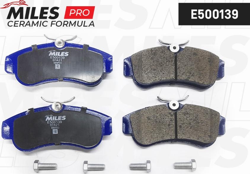 Miles E500139 - Kit de plaquettes de frein, frein à disque cwaw.fr