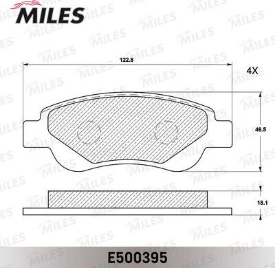 Miles E500395 - Kit de plaquettes de frein, frein à disque cwaw.fr