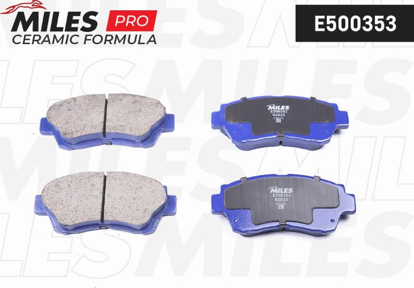 Miles E500353 - Kit de plaquettes de frein, frein à disque cwaw.fr