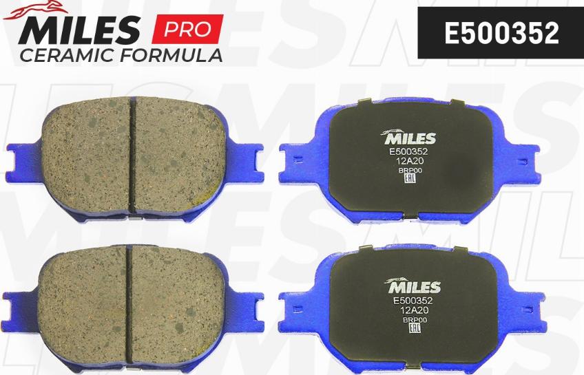 Miles E500352 - Kit de plaquettes de frein, frein à disque cwaw.fr