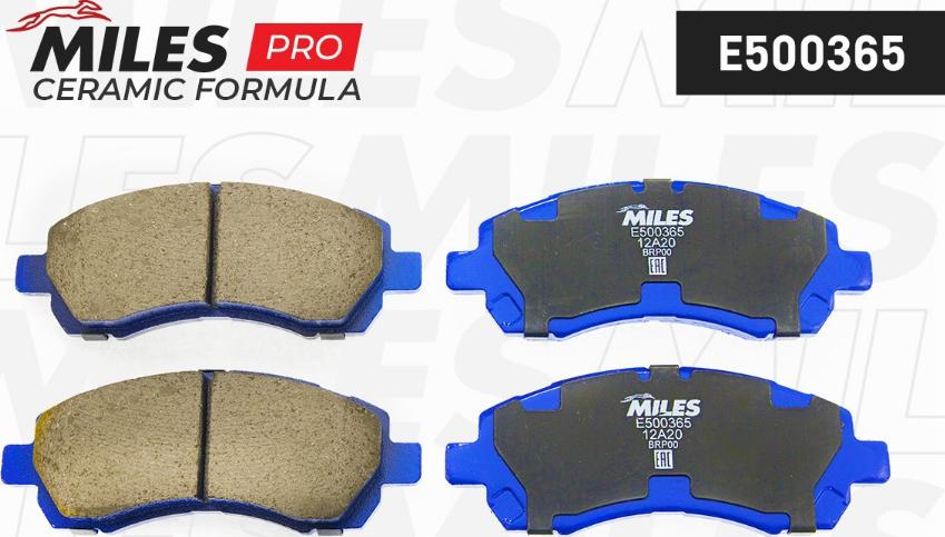 Miles E500365 - Kit de plaquettes de frein, frein à disque cwaw.fr