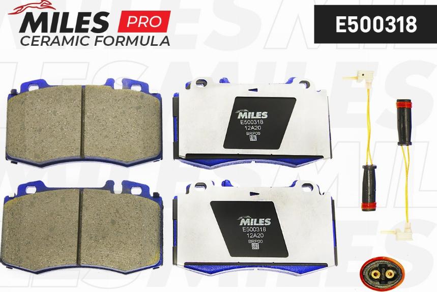 Miles E500318 - Kit de plaquettes de frein, frein à disque cwaw.fr