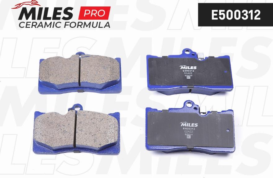 Miles E500312 - Kit de plaquettes de frein, frein à disque cwaw.fr