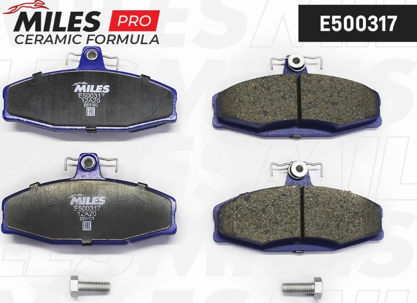 Miles E500317 - Kit de plaquettes de frein, frein à disque cwaw.fr