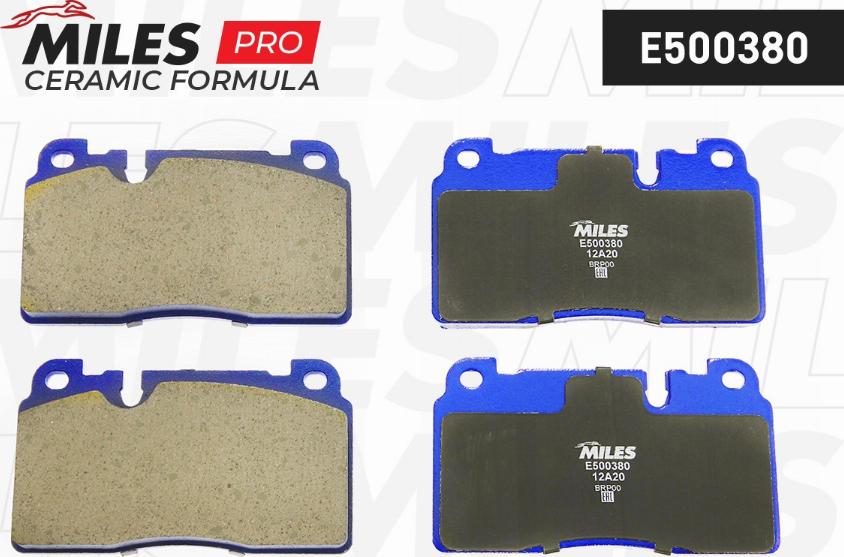 Miles E500380 - Kit de plaquettes de frein, frein à disque cwaw.fr