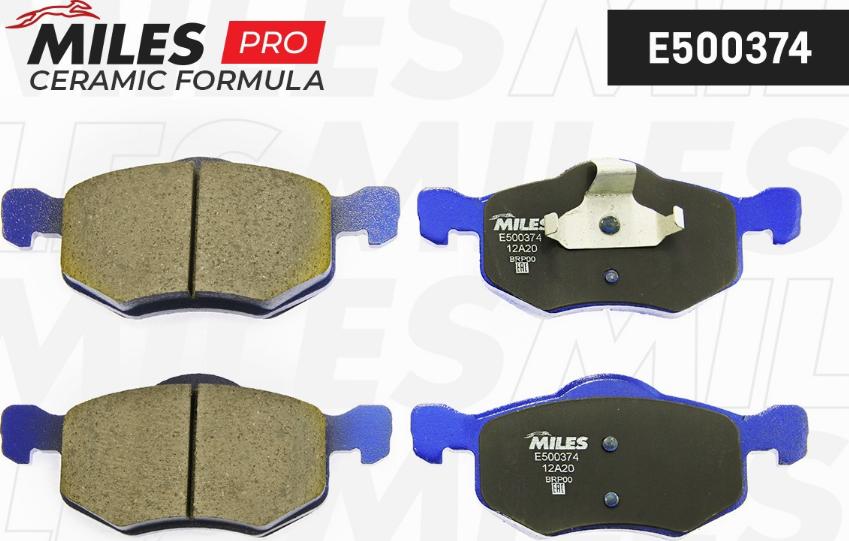 Miles E500374 - Kit de plaquettes de frein, frein à disque cwaw.fr