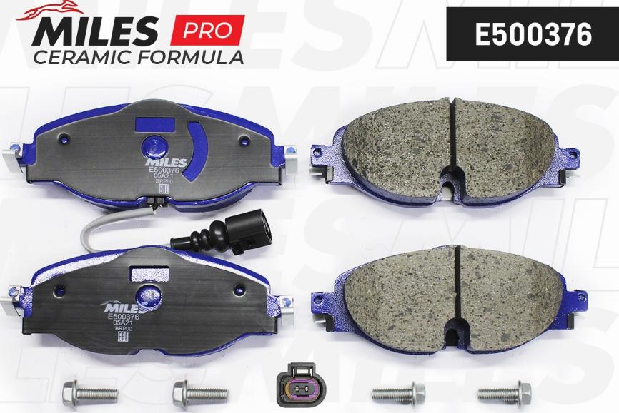 Miles E500376 - Kit de plaquettes de frein, frein à disque cwaw.fr