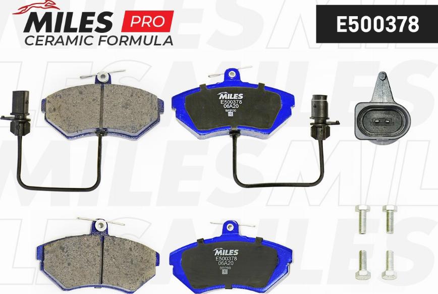 Miles E500378 - Kit de plaquettes de frein, frein à disque cwaw.fr