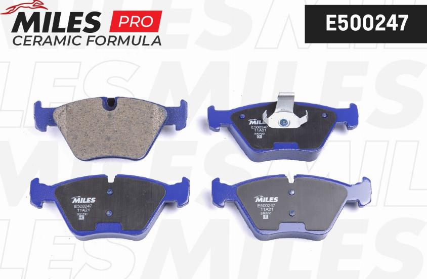 Miles E500247 - Kit de plaquettes de frein, frein à disque cwaw.fr