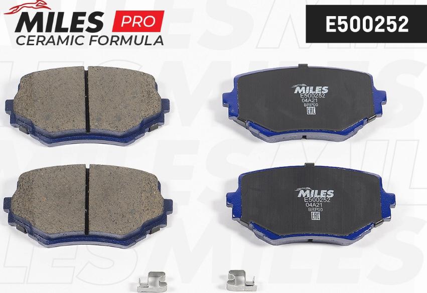 Miles E500252 - Kit de plaquettes de frein, frein à disque cwaw.fr