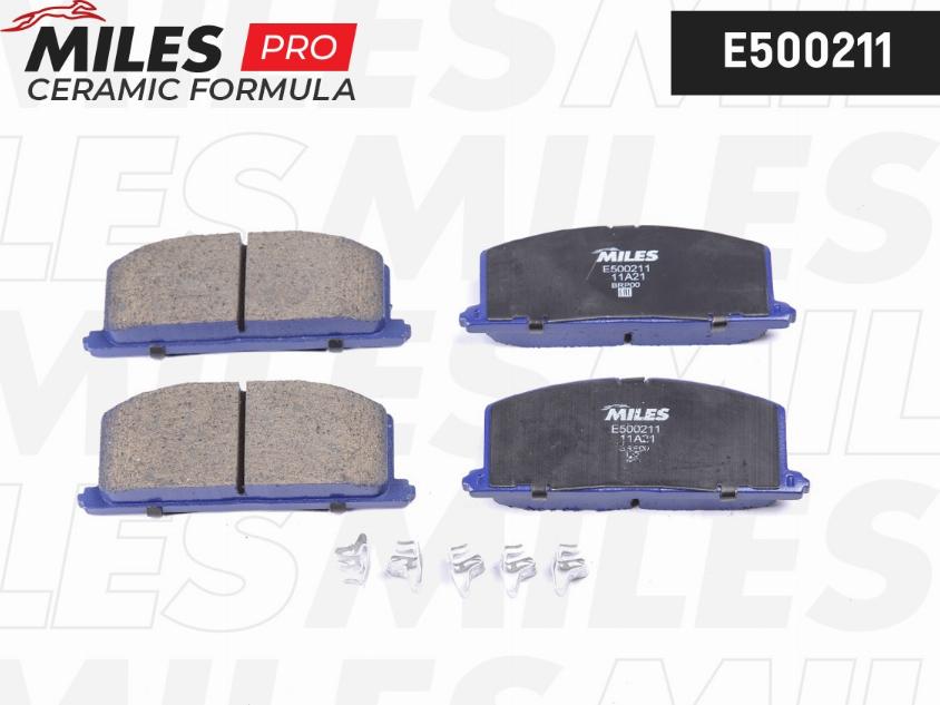 Miles E500211 - Kit de plaquettes de frein, frein à disque cwaw.fr