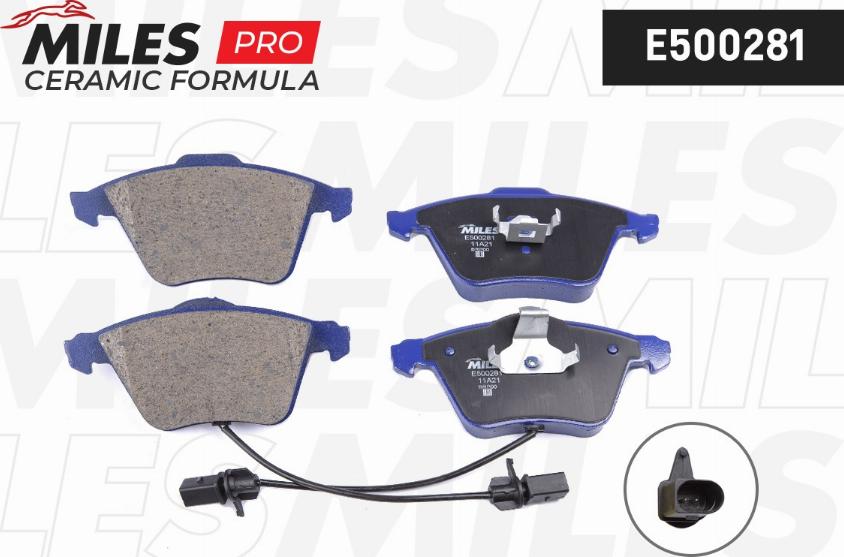 Miles E500281 - Kit de plaquettes de frein, frein à disque cwaw.fr