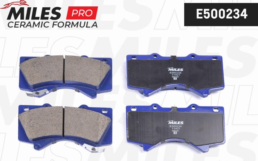 Miles E500234 - Kit de plaquettes de frein, frein à disque cwaw.fr