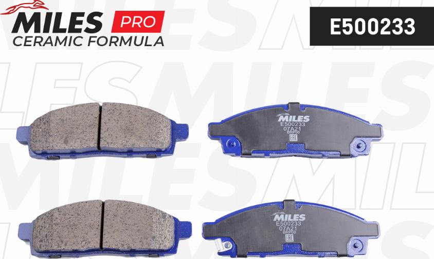 Miles E500233 - Kit de plaquettes de frein, frein à disque cwaw.fr