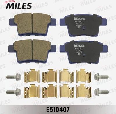 Miles E510407 - Kit de plaquettes de frein, frein à disque cwaw.fr