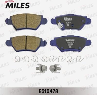 Miles E510478 - Kit de plaquettes de frein, frein à disque cwaw.fr