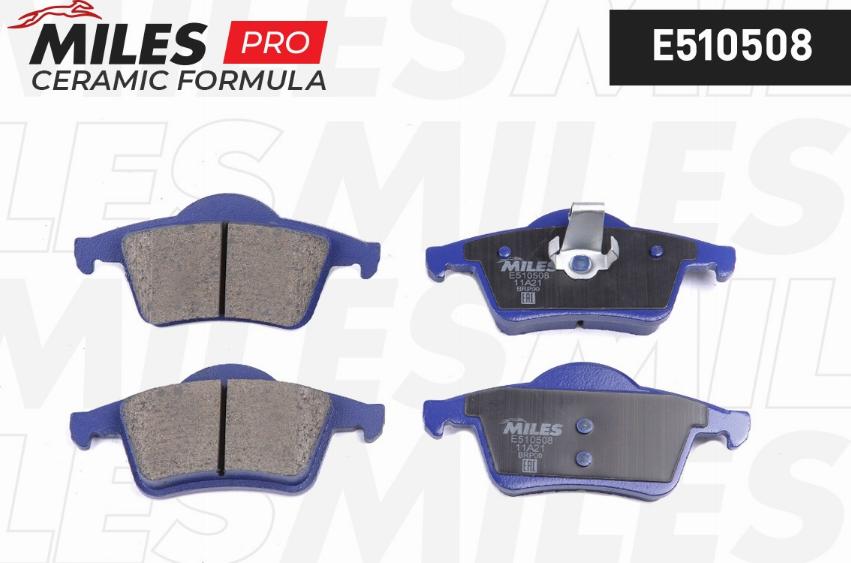 Miles E510508 - Kit de plaquettes de frein, frein à disque cwaw.fr