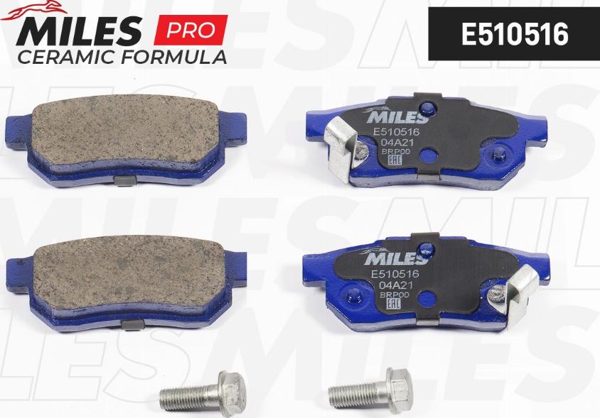 Miles E510516 - Kit de plaquettes de frein, frein à disque cwaw.fr