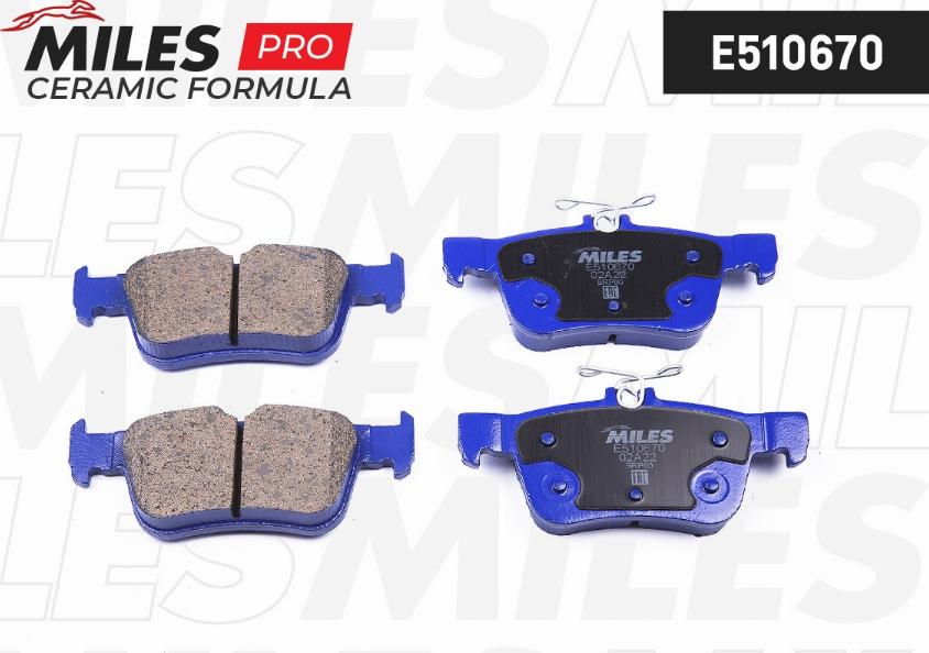 Miles E510670 - Kit de plaquettes de frein, frein à disque cwaw.fr