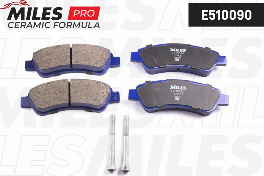 Miles E510090 - Kit de plaquettes de frein, frein à disque cwaw.fr