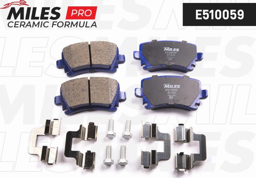 Miles E510059 - Kit de plaquettes de frein, frein à disque cwaw.fr