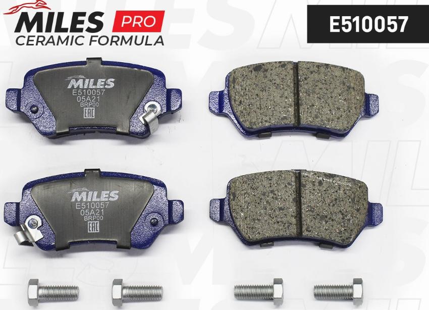 Miles E510057 - Kit de plaquettes de frein, frein à disque cwaw.fr