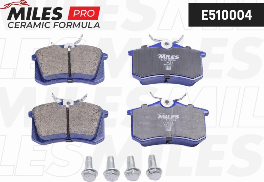 Miles E510004 - Kit de plaquettes de frein, frein à disque cwaw.fr