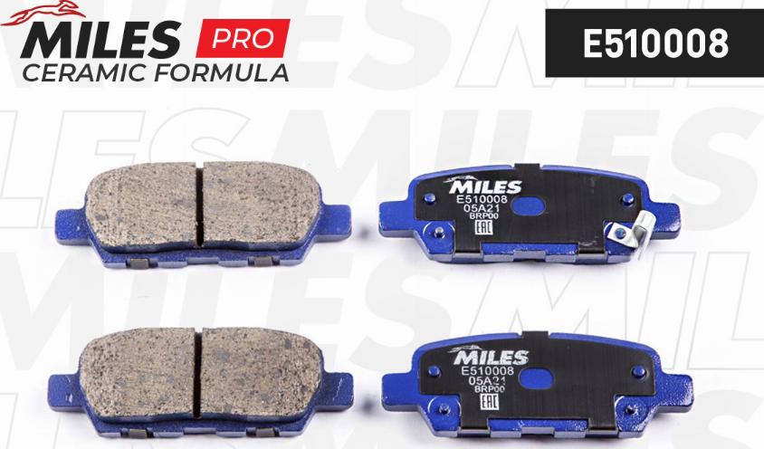 Miles E510008 - Kit de plaquettes de frein, frein à disque cwaw.fr