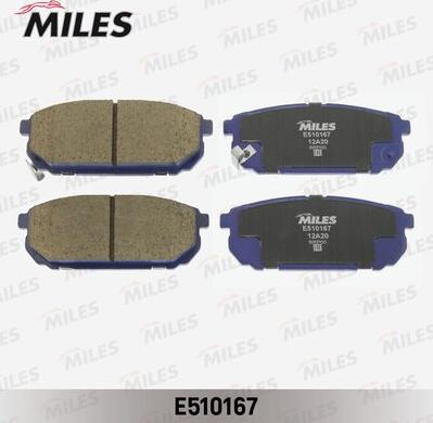 Miles E510167 - Kit de plaquettes de frein, frein à disque cwaw.fr