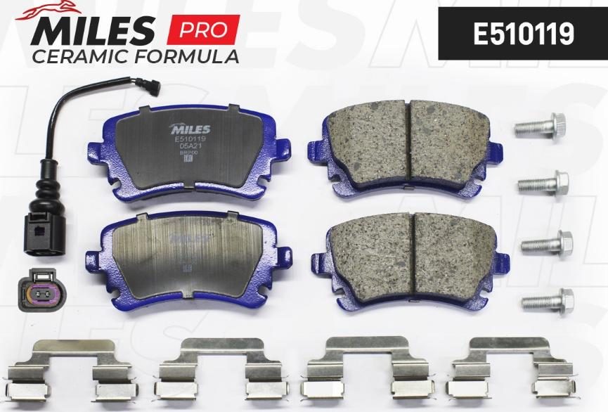 Miles E510119 - Kit de plaquettes de frein, frein à disque cwaw.fr