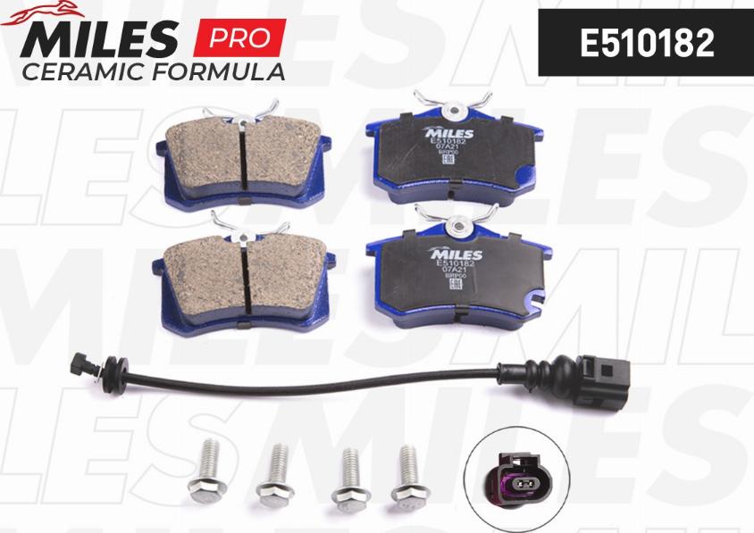 Miles E510182 - Kit de plaquettes de frein, frein à disque cwaw.fr