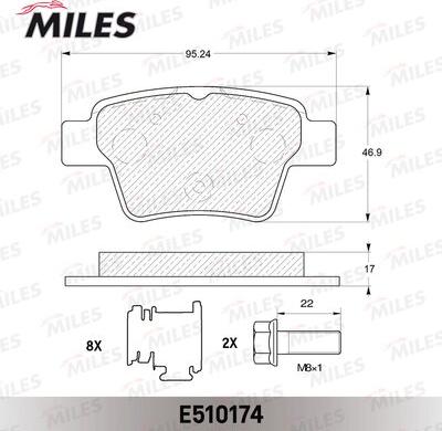 Miles E510174 - Kit de plaquettes de frein, frein à disque cwaw.fr