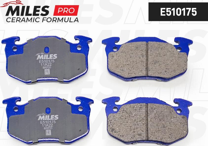 Miles E510175 - Kit de plaquettes de frein, frein à disque cwaw.fr