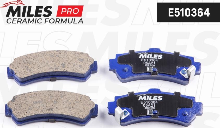 Miles E510364 - Kit de plaquettes de frein, frein à disque cwaw.fr