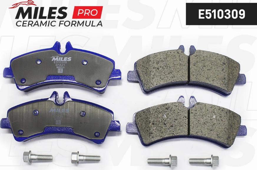 Miles E510309 - Kit de plaquettes de frein, frein à disque cwaw.fr