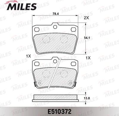 Miles E510372 - Kit de plaquettes de frein, frein à disque cwaw.fr