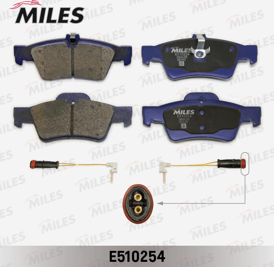 Miles E510254 - Kit de plaquettes de frein, frein à disque cwaw.fr