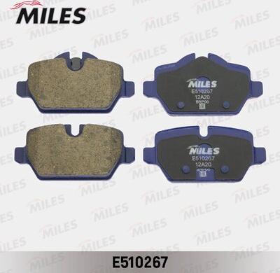 Miles E510267 - Kit de plaquettes de frein, frein à disque cwaw.fr