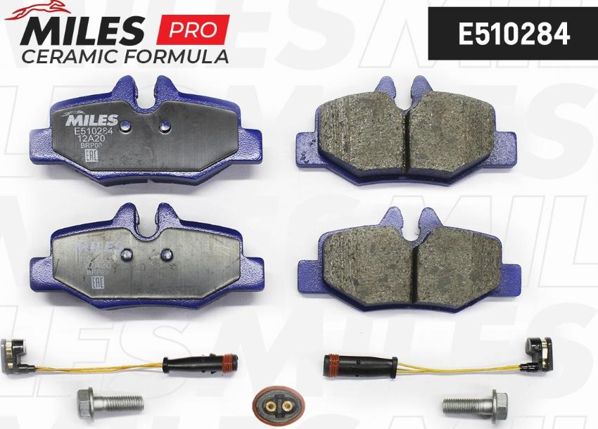 Miles E510284 - Kit de plaquettes de frein, frein à disque cwaw.fr