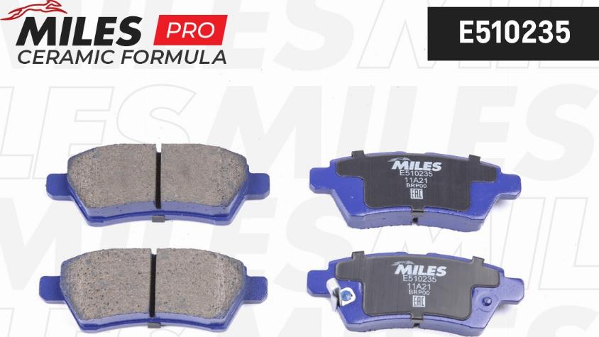 Miles E510235 - Kit de plaquettes de frein, frein à disque cwaw.fr