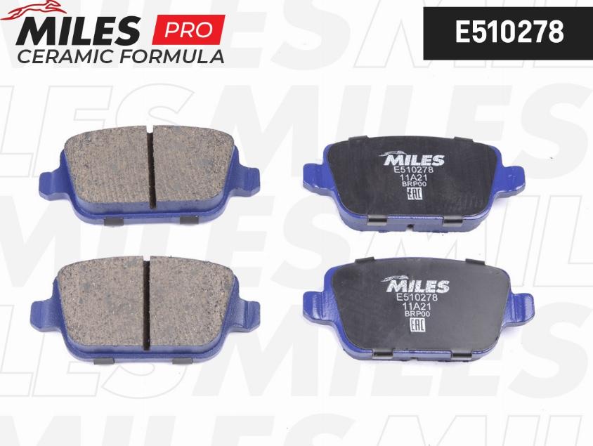 Miles E510278 - Kit de plaquettes de frein, frein à disque cwaw.fr