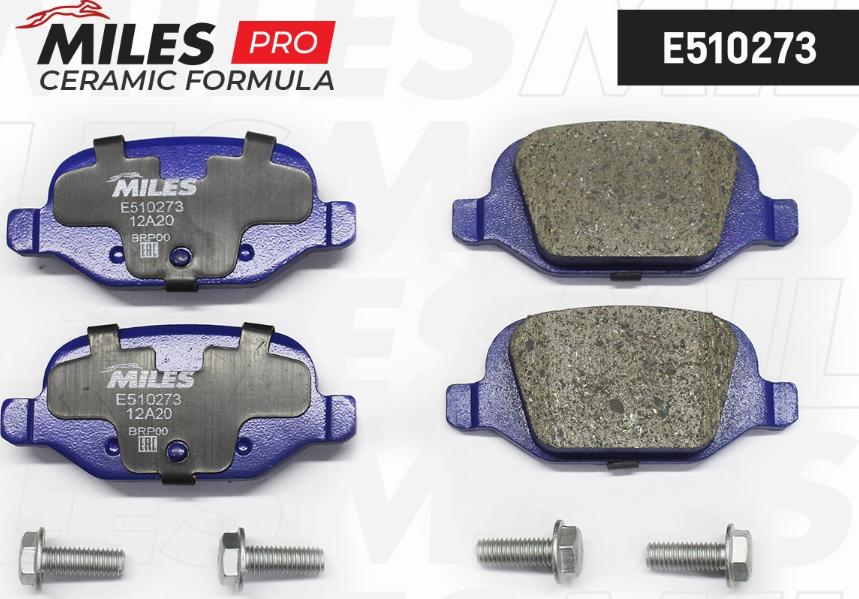 Miles E510273 - Kit de plaquettes de frein, frein à disque cwaw.fr