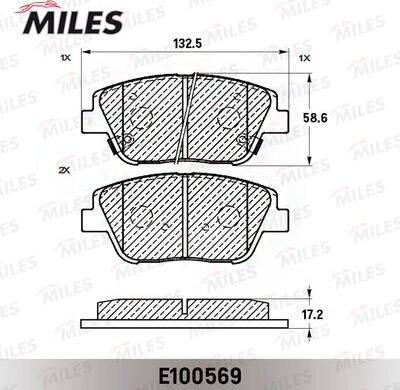 Miles E100569 - Kit de plaquettes de frein, frein à disque cwaw.fr