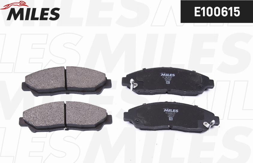 Miles E100615 - Kit de plaquettes de frein, frein à disque cwaw.fr