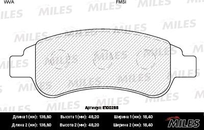 Miles E100265 - Kit de plaquettes de frein, frein à disque cwaw.fr