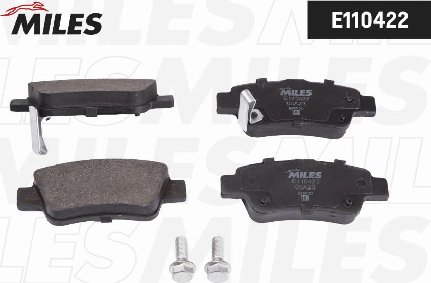 Miles E110422 - Kit de plaquettes de frein, frein à disque cwaw.fr