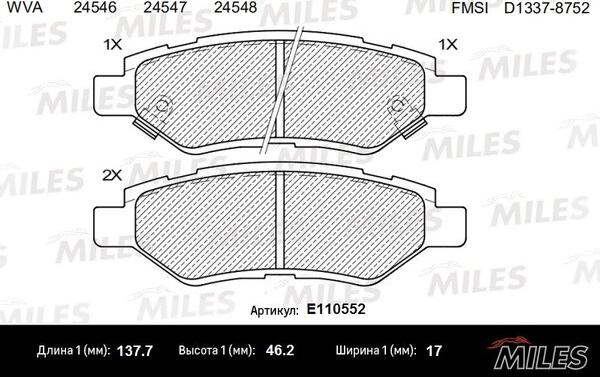 Ashuki US104263 - Kit de plaquettes de frein, frein à disque cwaw.fr