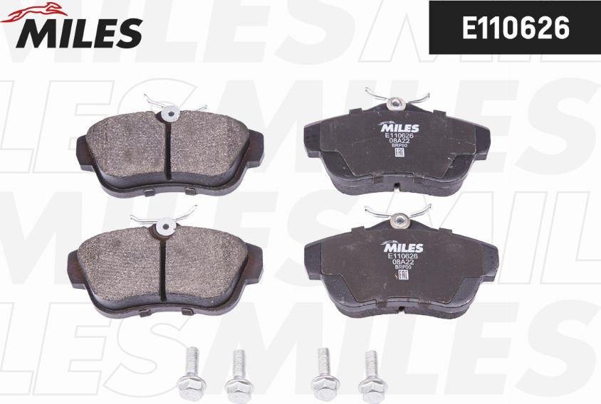 Miles E110626 - Kit de plaquettes de frein, frein à disque cwaw.fr