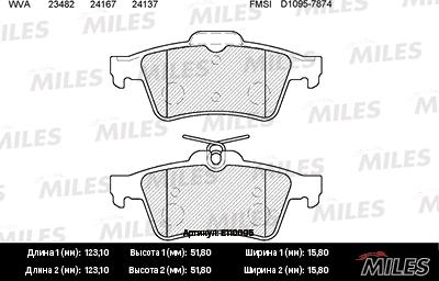 Miles E110005 - Kit de plaquettes de frein, frein à disque cwaw.fr